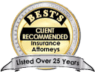 Best's Recommended Insurance Attorneys | Listed Over 25 Years